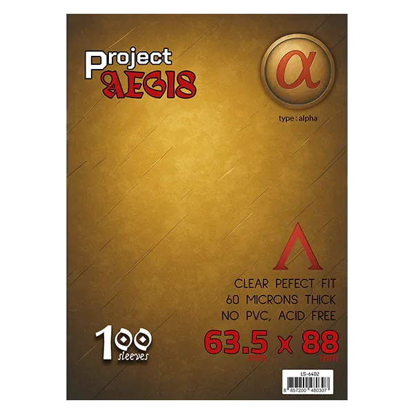 [Project Aegis]  Clear Card Sleeve Alpha Size (63.5*89)