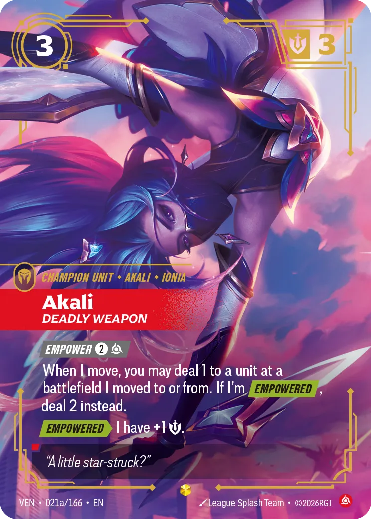 Akali, Deadly Weapon (Alternate Art)
