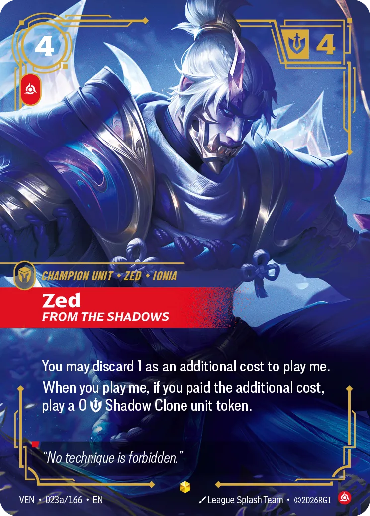 Zed, From the Shadows (Alternate Art)